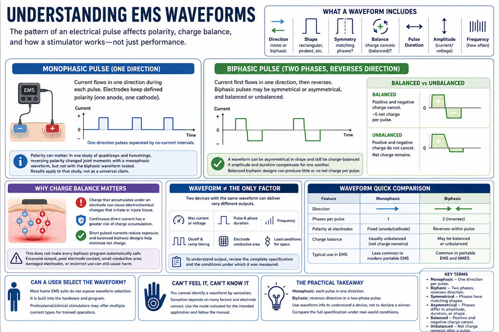 monophasic vs biphasic EMS