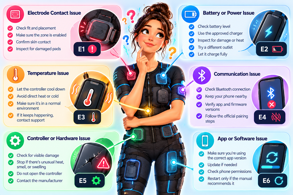 EMS suit error codes