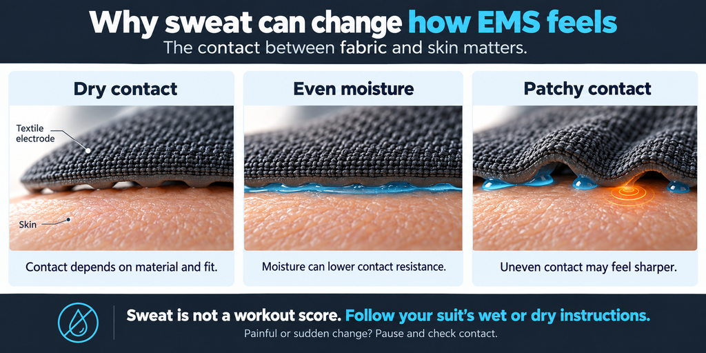 EMS sweat and stimulation.
